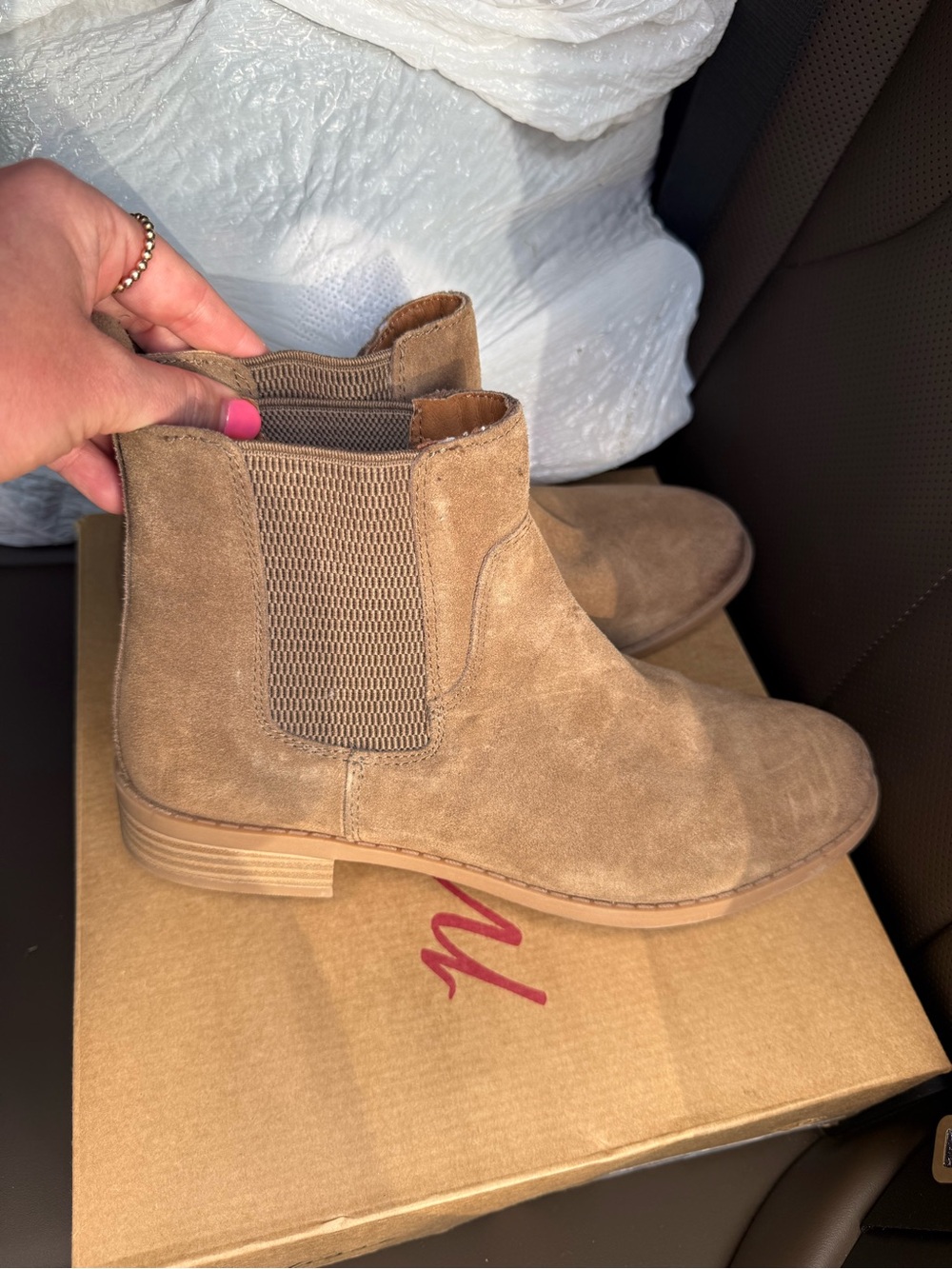 b.o.c. Suede Chelsea Ankle Boots - Brown